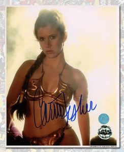 Awesome Star Wars Gifts - Slave Leia Photo Autographed by Carrie Fisher