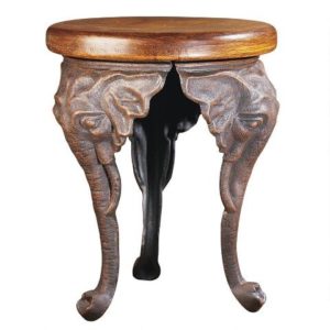 Elephant Gifts - Three Elephants of Timbe End Table