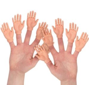 Gag Gifts - Set of Ten Finger Hands