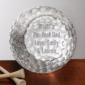 gifts for golfers - Personalized Crystal Keepsake Golf Ball